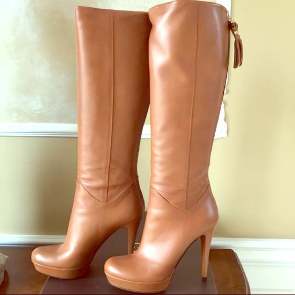 Gucci Knee High Tan Boots